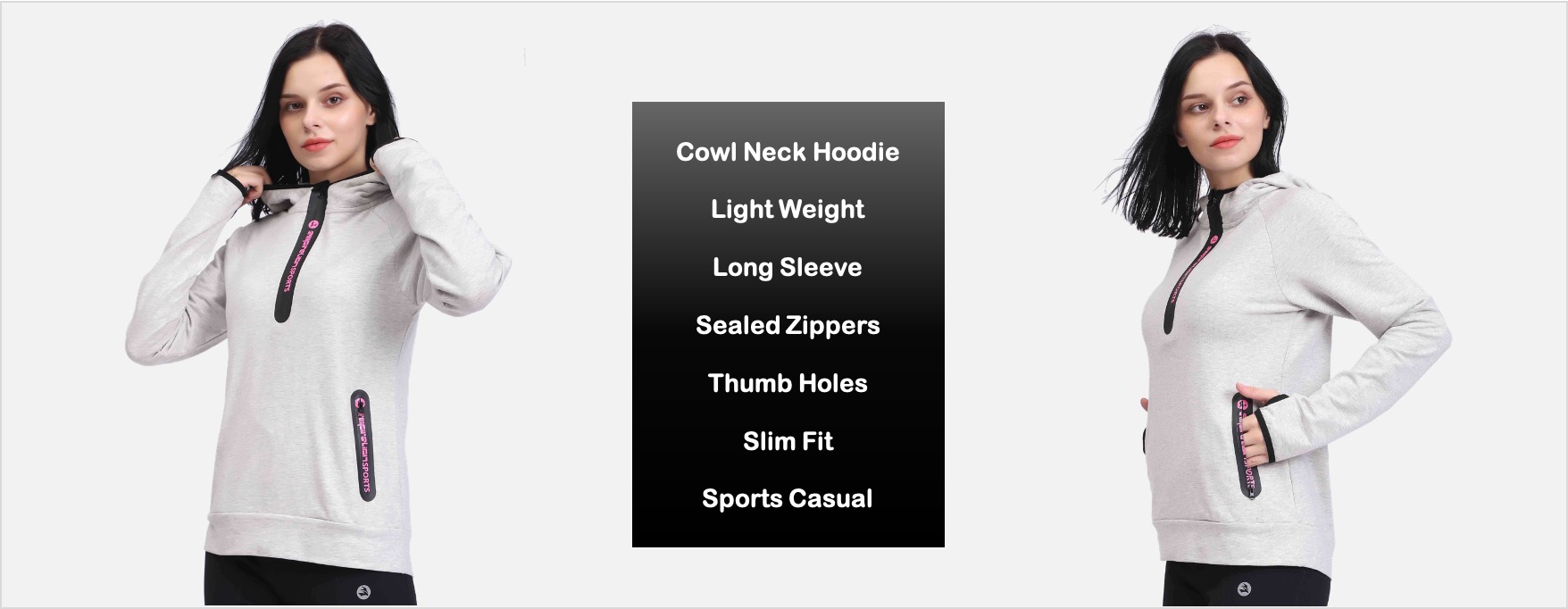 Versiegelter Rei&szlig;verschluss Hoodie.