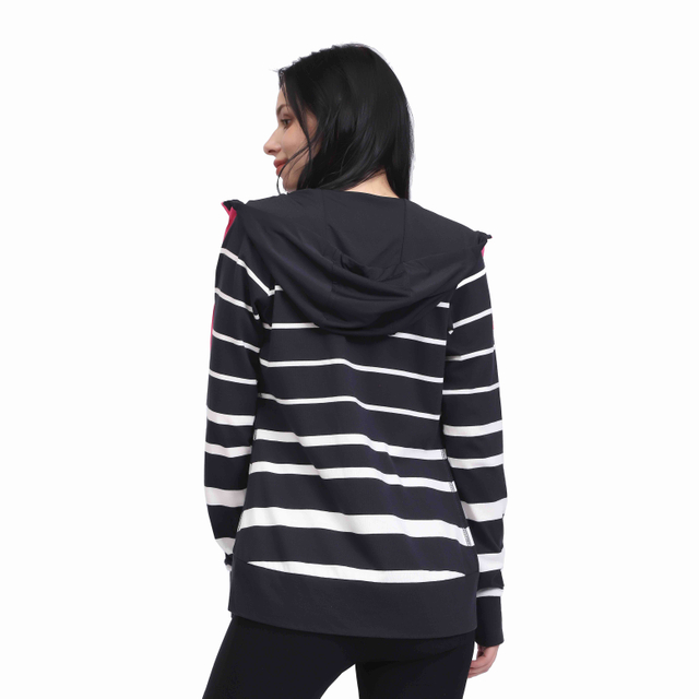 "Ultraweicher Damen-Hoodie mit aktivem Farbblock und Reißverschluss"