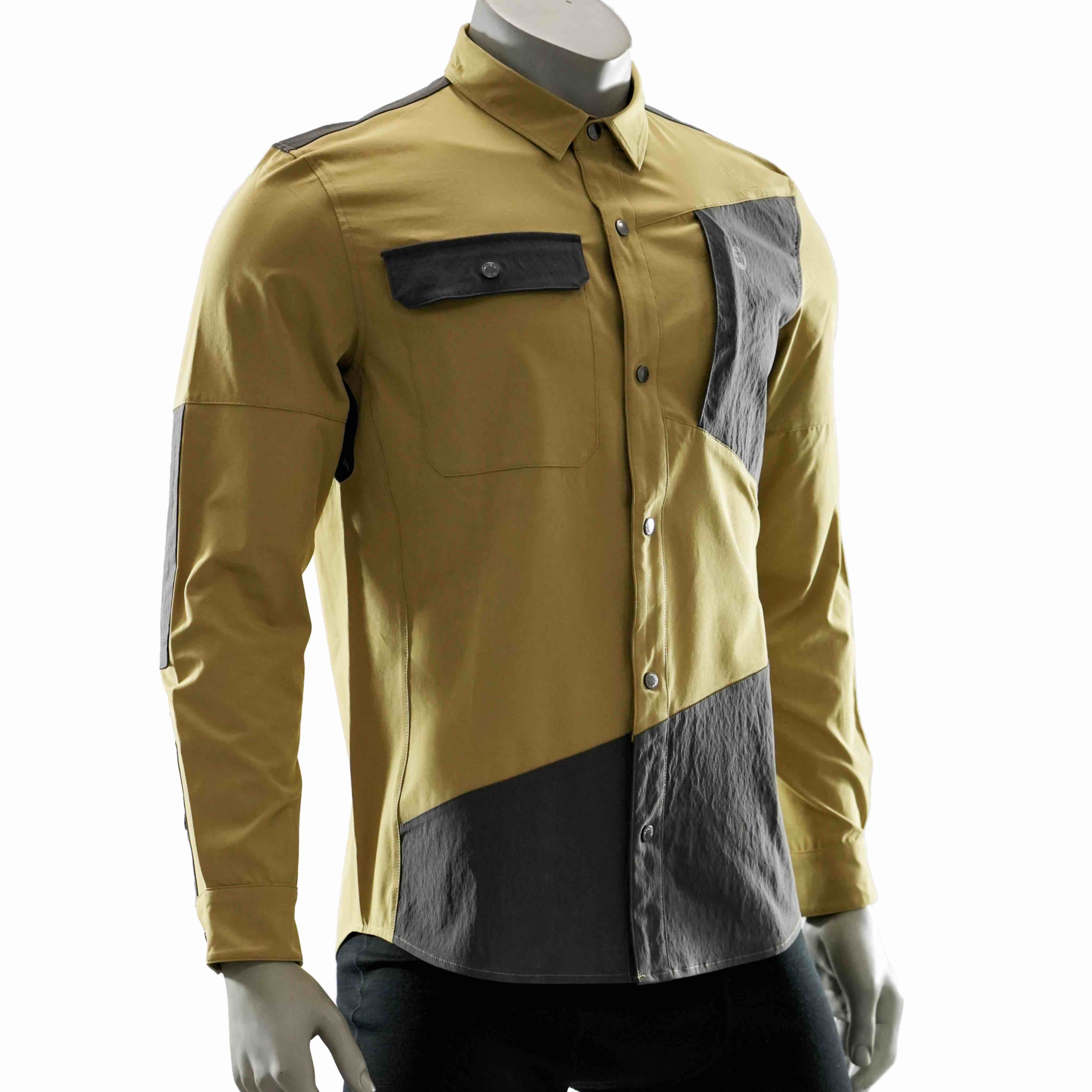 Herren Wandern Hemden Zip Patch Pocket Trekking Tops