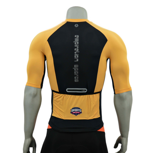 Raglan kurzärärmigem Farbblock Reflektierender versiegelter Taschenkreislauf-Trikot