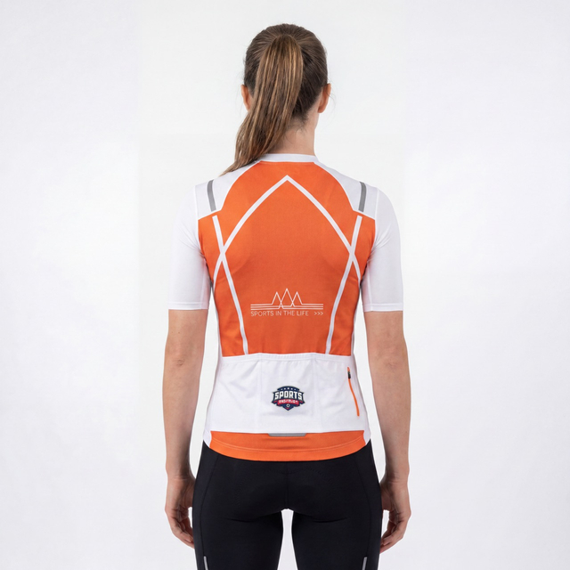 Leichtes, kurzärmliges Damen-Fahrradtrikot „Cold Feeling“.