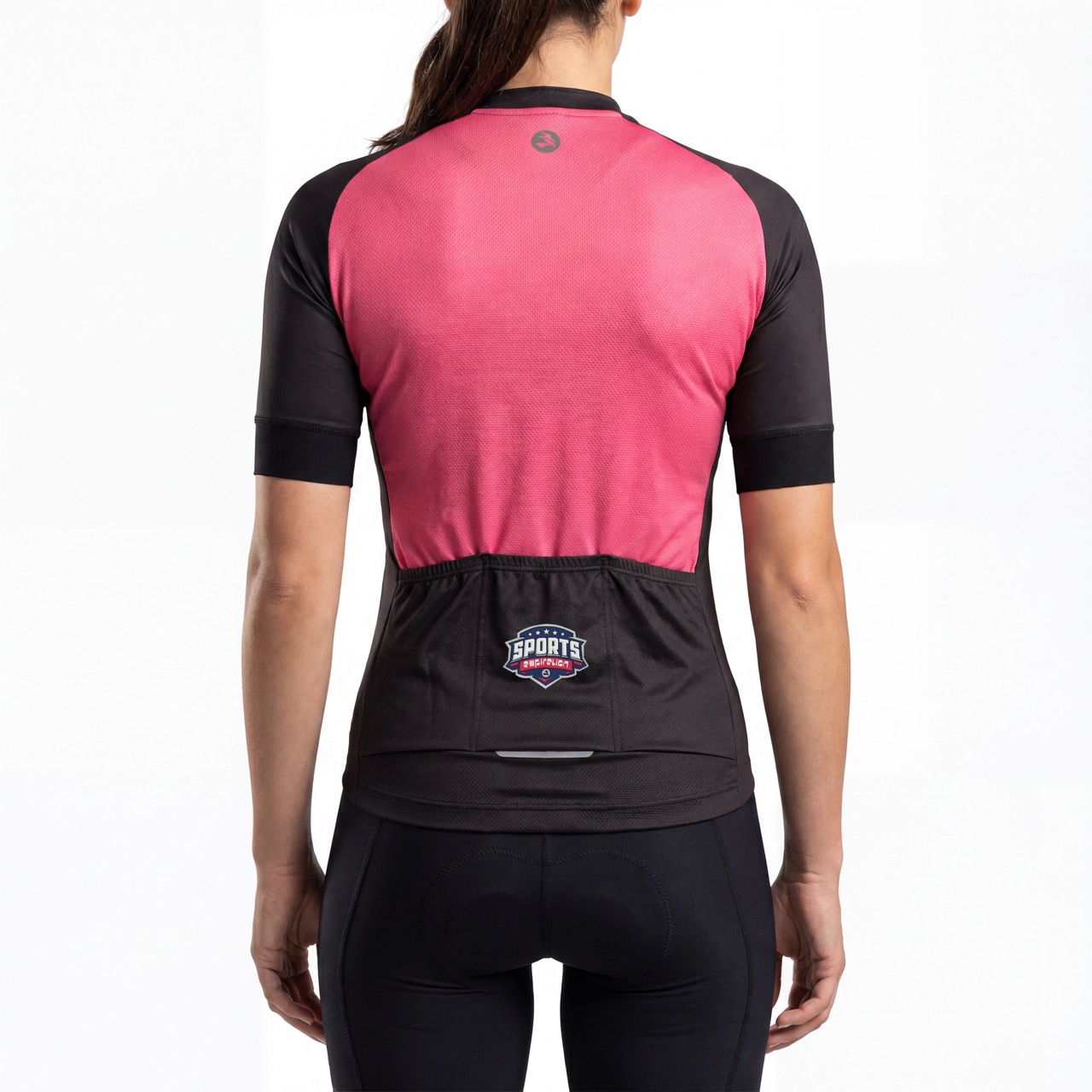 Kurzarm-Radtrikot für Damen mit Farbblockdesign