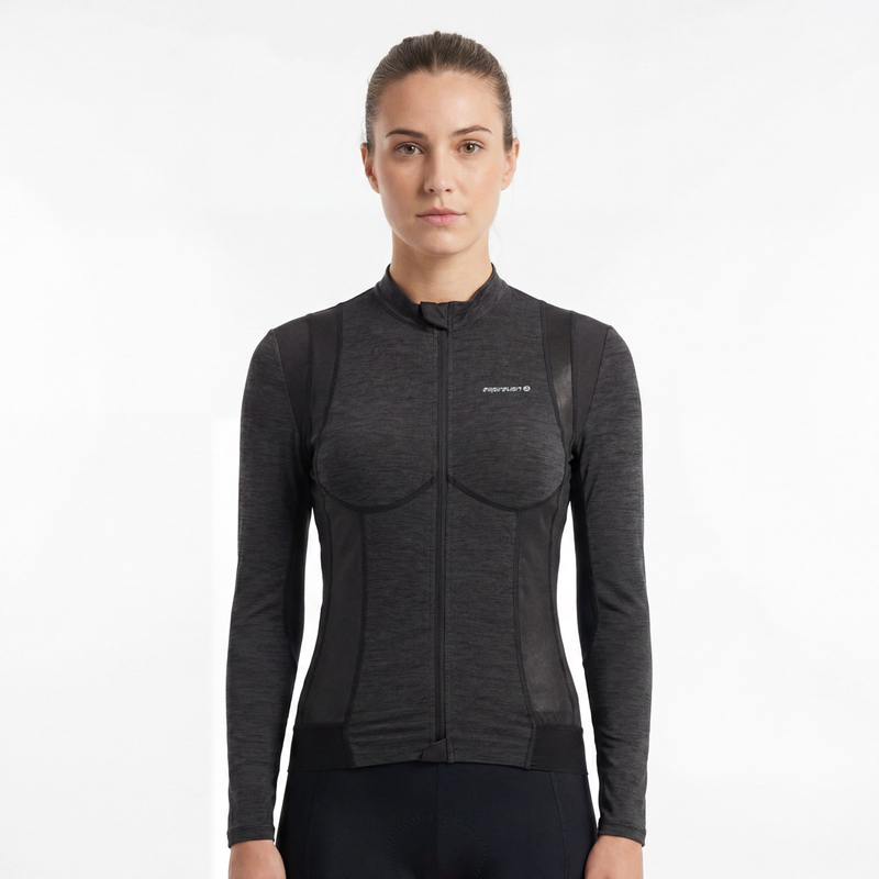 Damen-Radtrikotjacke mit Einsätzen