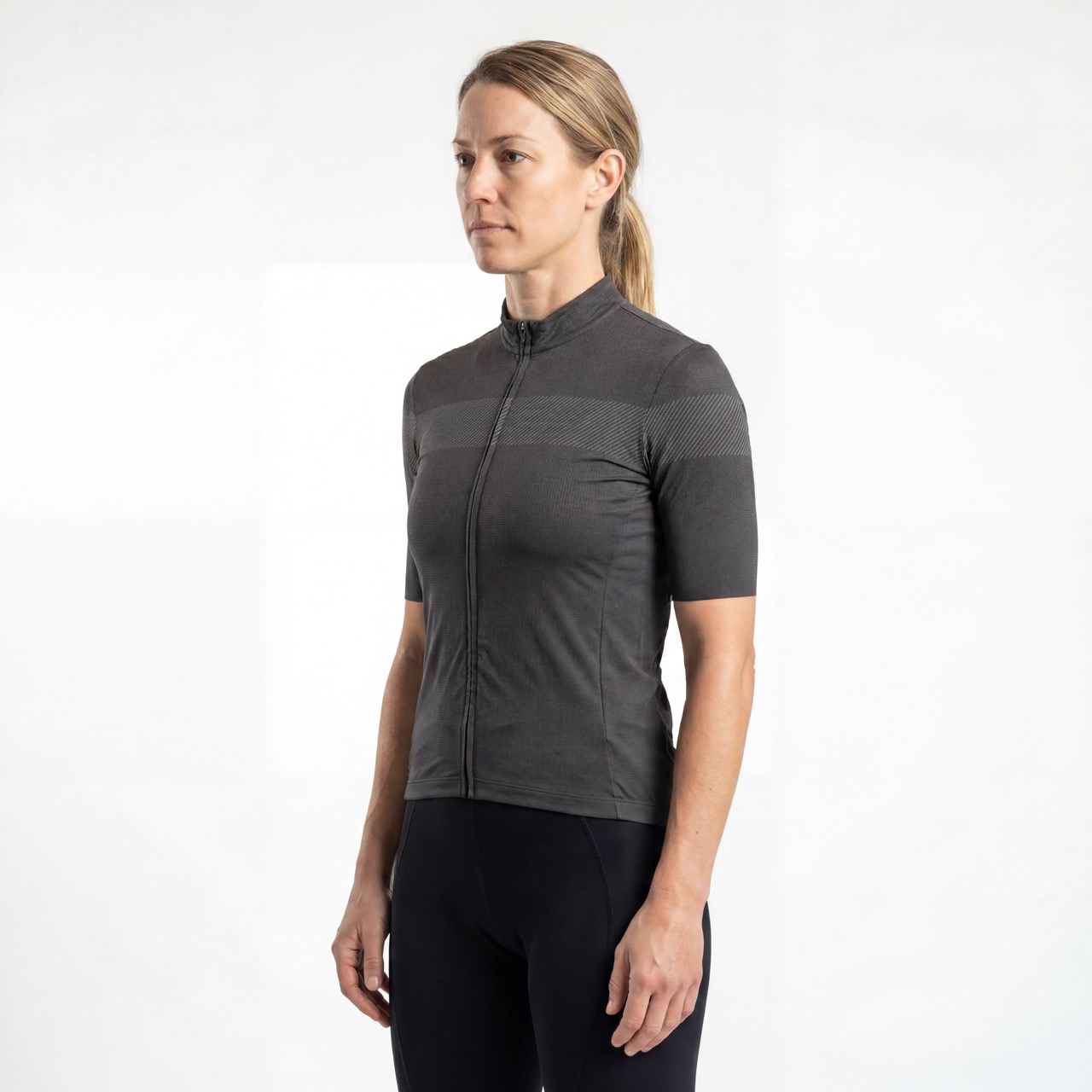 Kurzarm-Radtrikot für Damen mit reflektierendem Aufdruck