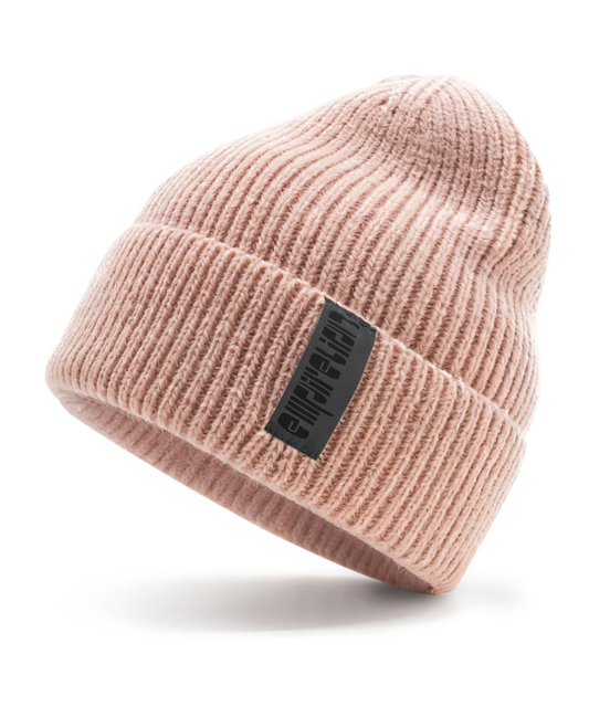 Wollähnliche Manschettenmütze, dicke, warme Wintermütze aus Thermostrick, weiche, dehnbare Outdoor-Mütze