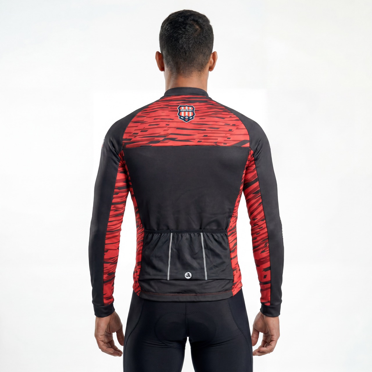 Herren-Fahrradjacke mit Farbblock-Aufdruck