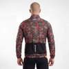 Wasserfeste Regenradjacke mit Allover-Print und reflektierendem Besatz