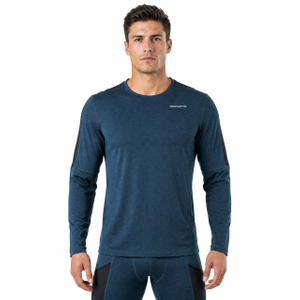 Farbblockierte Baselayer-Oberteile aus Merinowolle für Herren