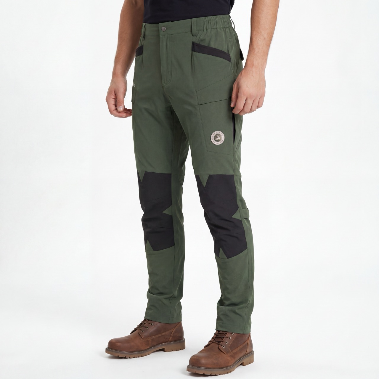 Stilvolle Herren-Wanderhose mit Einsätzen, verstellbarem Knie und großen Taschen