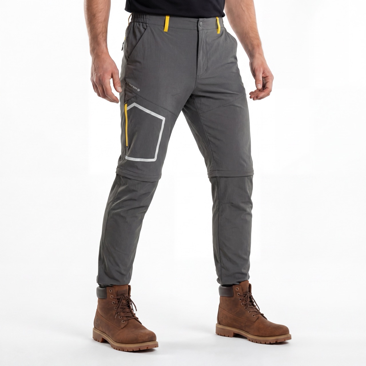 Herren-Sport-Mode-Reißverschluss-Hose, Farbblock-Trekkinghose
