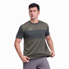 Herren Running Dry Fit T-Shirt Athletic Panel Kurzarm Tops