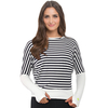 Damen Casual Fledermausärmel Pullover Stripes Slim Fit Yoga Top Shirt