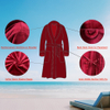 Frauen Flanell Fleece Robe, warmer, langen Bademantel für Frauen Schalkragen Nachthemd mit Taschen