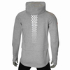 Herren, die diagonale Knackpacket mit hohem Kragen Doppelzip Raglan Ärmel Hoodie Jacke laufen lassen