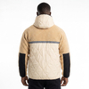 Herren-Winter-Outdoor-Kapuzenjacke mit gebondetem Sherpa-Steppeinsatz und reflektierendem Besatz