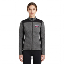Gesteppte Farbblock-Fahrradjacke für Damen