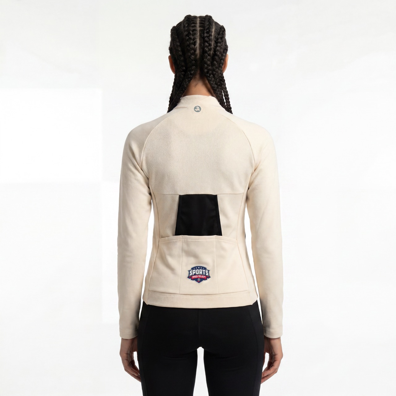 Damen-Fahrradjacke mit Reglan-Ärmeln und Mesh-Besatz