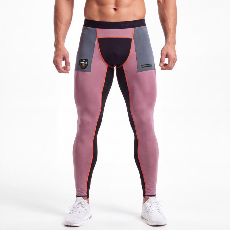 VMTR Herren-Baselayer-Leggings mit Farbblockdesign