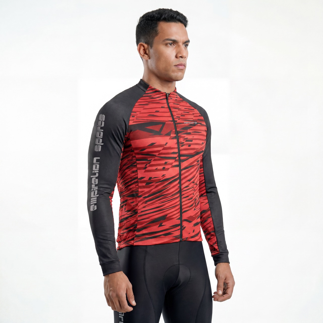 Herren-Fahrradjacke mit Farbblock-Aufdruck