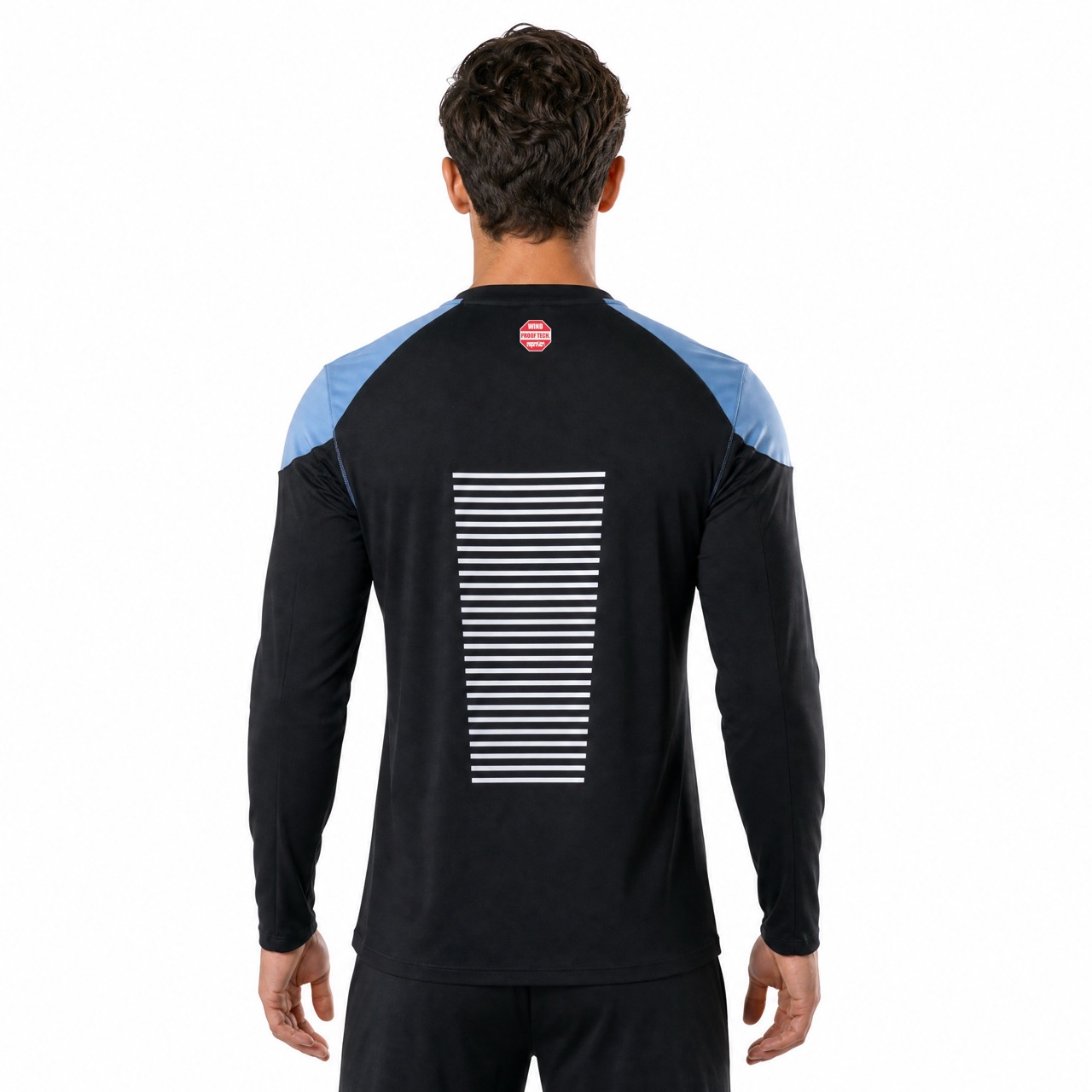 Herren-Baselayer-Racing-Workout-Tops mit Windschutzeinsätzen