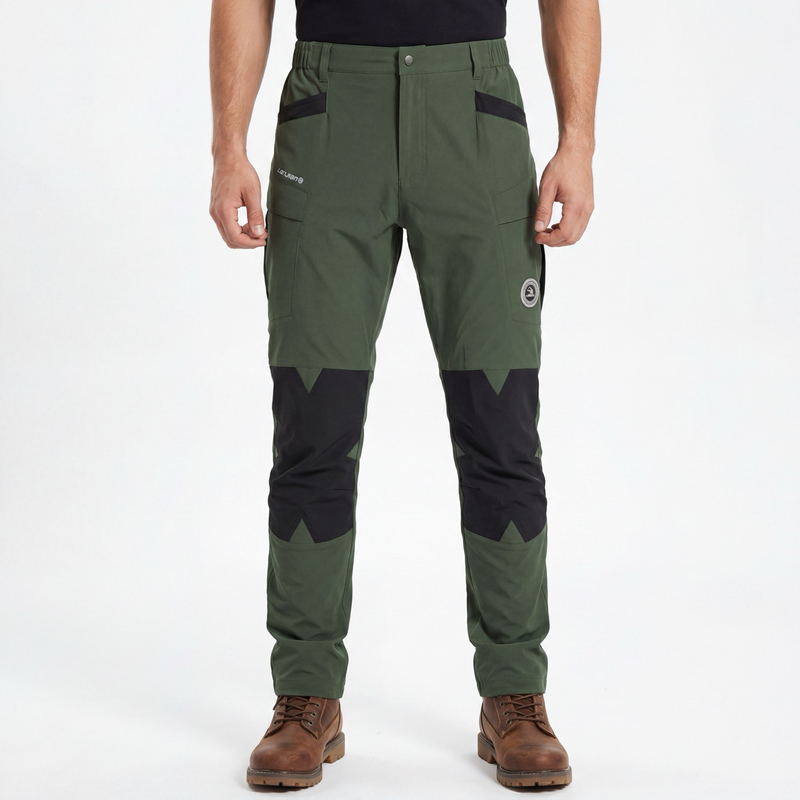 Stilvolle Herren-Wanderhose mit Einsätzen, verstellbarem Knie und großen Taschen