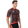 Kurzarm-Raglan-Radtrikot mit Digitaldruck und hohem Halsausschnitt