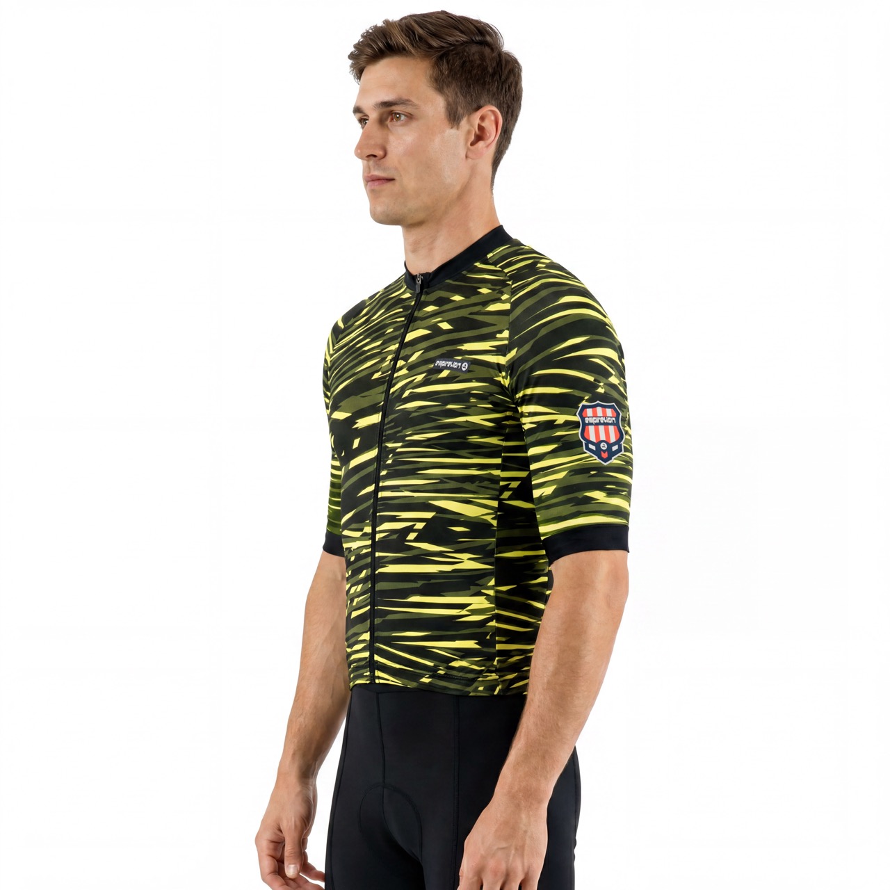 Kurzärmliges, mittelschweres Radtrikot mit Digitaldruck