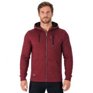 Bonded Zip Thru Hoodie für Herren, gemütliches, thermisches, winddichtes Kletter- und Wander-Sweatshirt