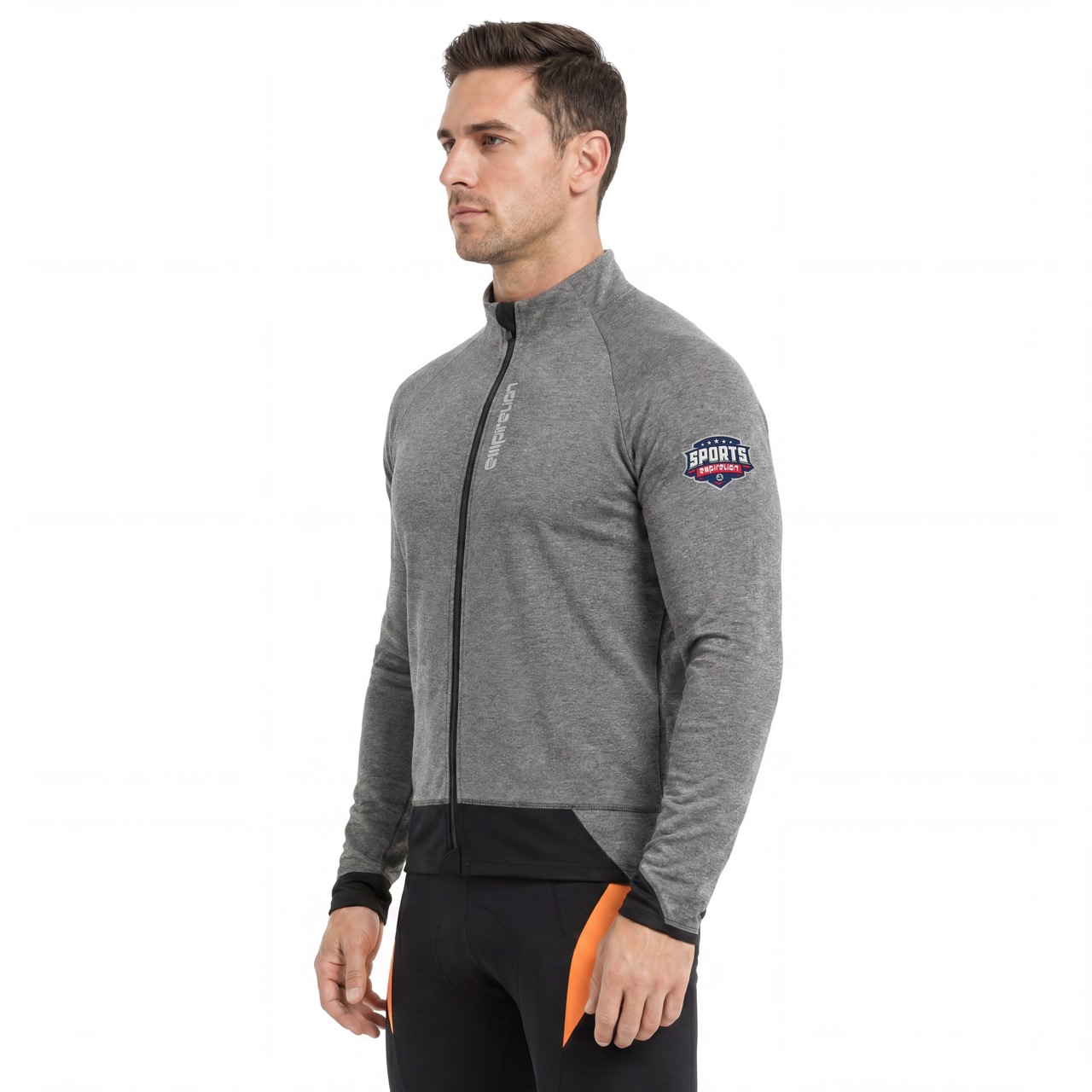 Farbblock-Radjacke mit reflektierenden Einsätzen