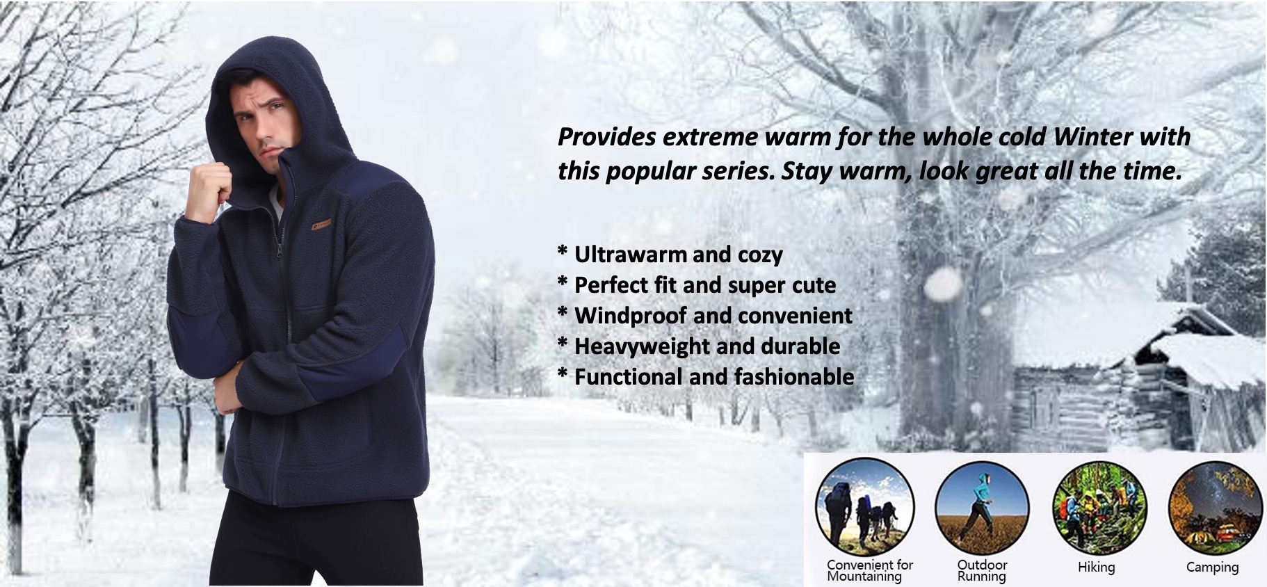 Schwerer Polar -Hoodie