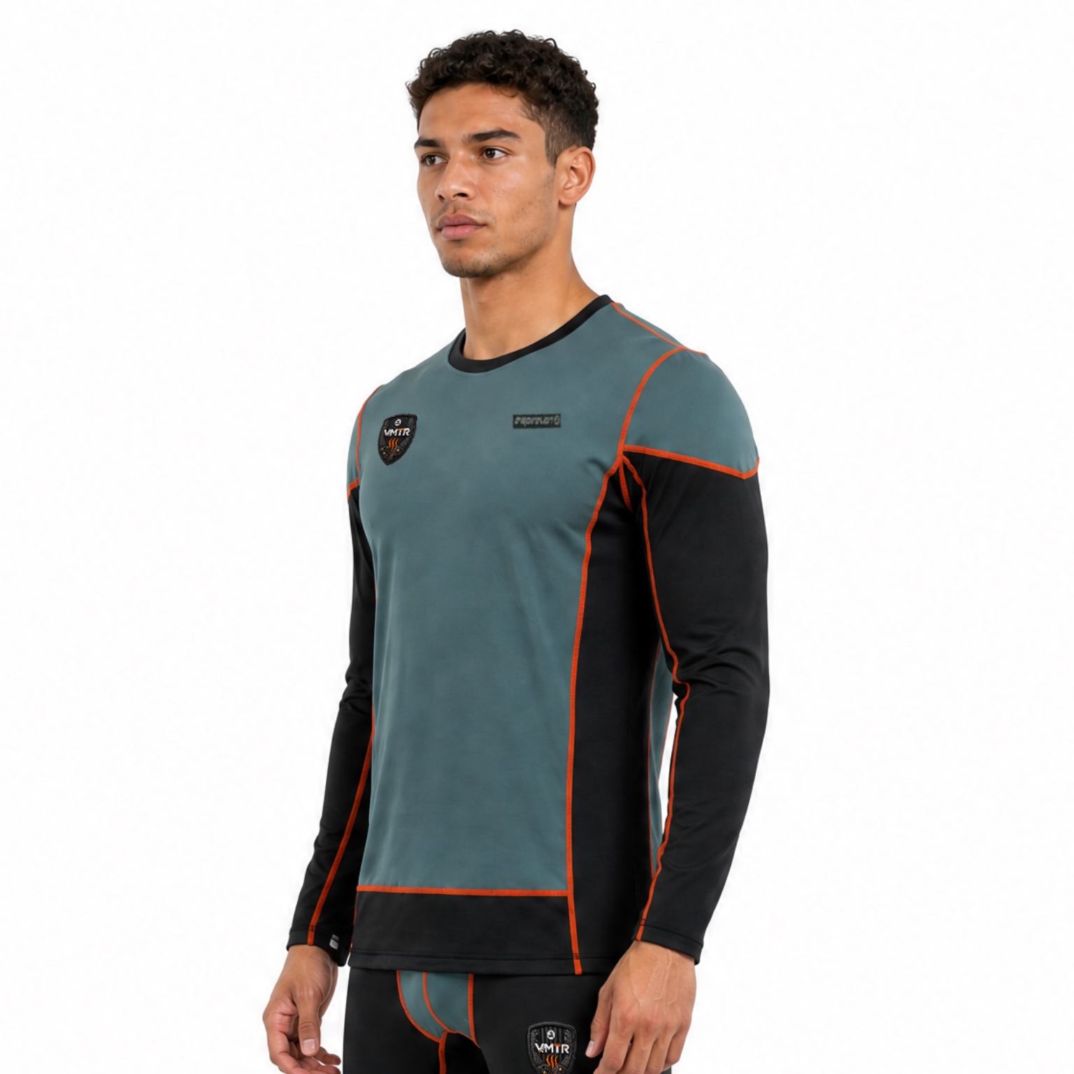 VMTR Herren Farbblock-Basisschicht-Langarmoberteil