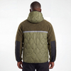 Herren-Winter-Outdoor-Kapuzenjacke mit gebondetem Sherpa-Steppeinsatz und reflektierendem Besatz