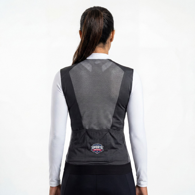 Damen-Radtrikotjacke mit Farbblockeinsätzen