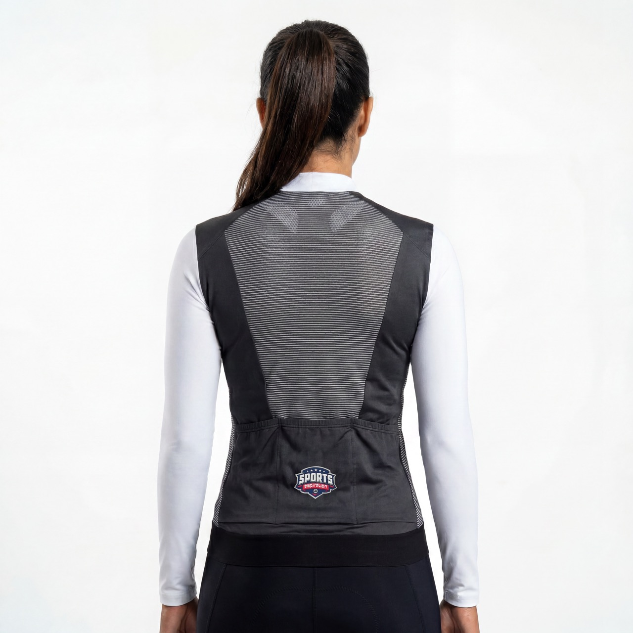 Damen-Radtrikotjacke mit Farbblockeinsätzen