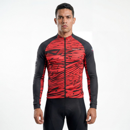 Herren-Fahrradjacke mit Farbblock-Aufdruck
