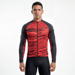 Herren-Fahrradjacke mit Farbblock-Aufdruck