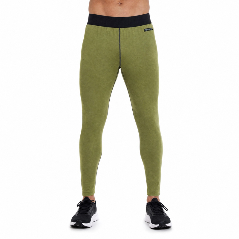 Reversible, farbblockierte Baselayer-Unterwäschehose für Herren aus doppelt gebürstetem Fleece