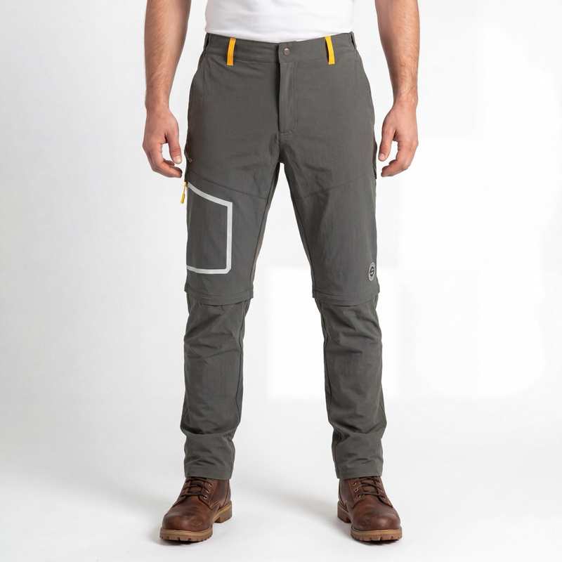 Herren-Sport-Mode-Reißverschluss-Hose, Farbblock-Trekkinghose