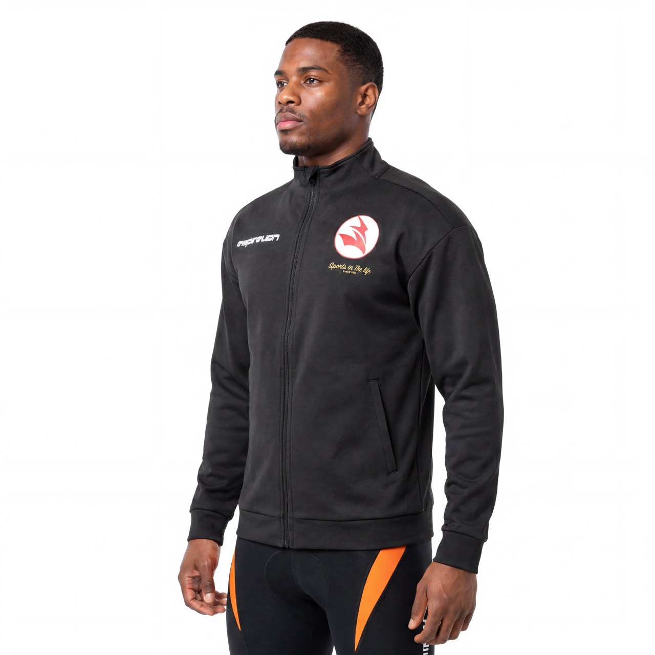 Herren-Fußballjacke mit durchgehendem Reißverschluss