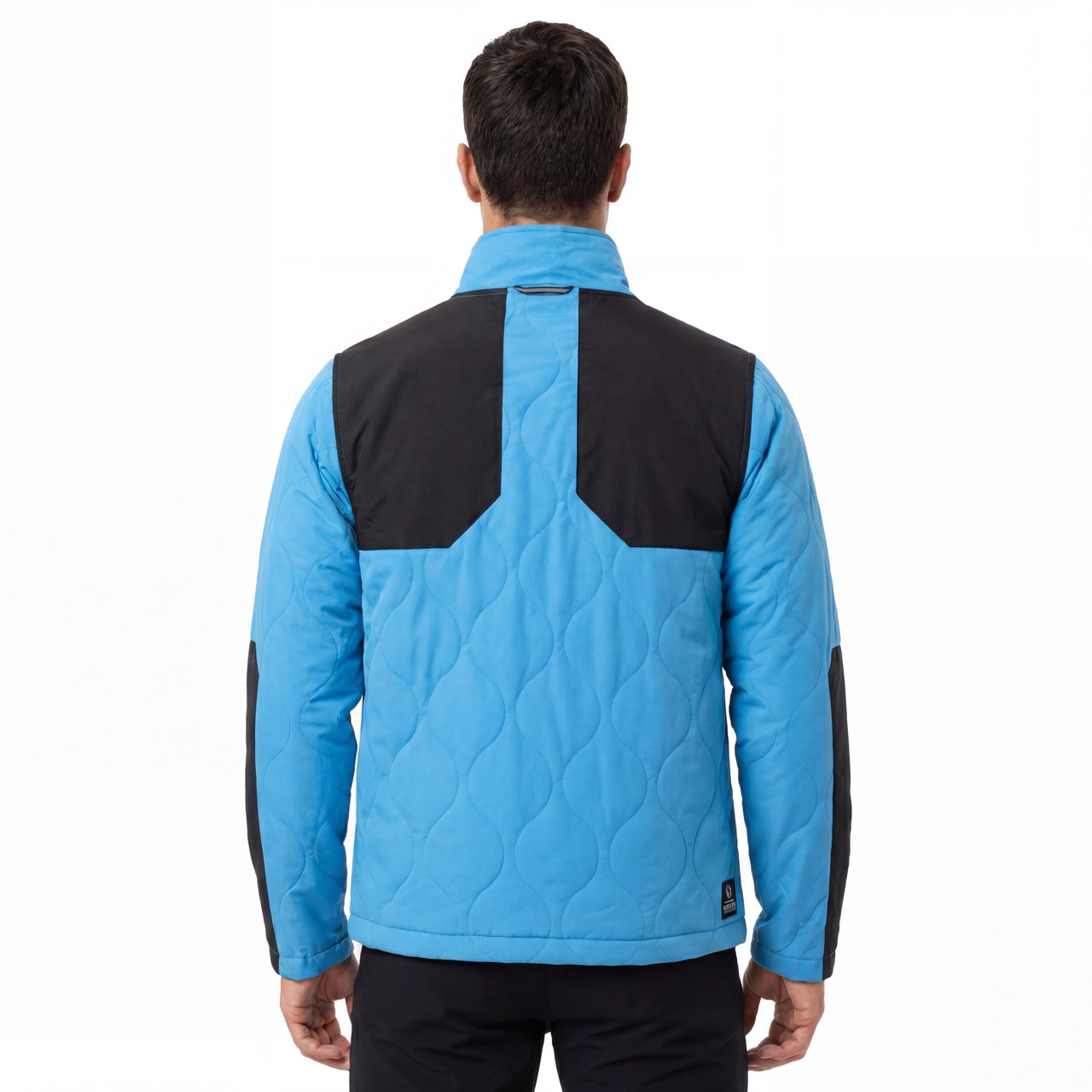 Herren-Jacke mit Reißverschluss, Camping, Wandern, Bergsteigen, Alpinismus, Quilten, Farbblockierung