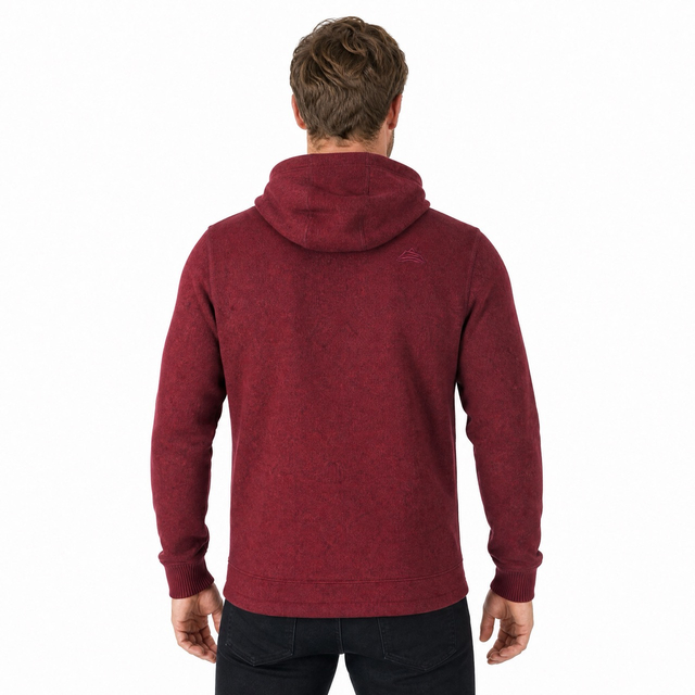 Bonded Zip Thru Hoodie für Herren, gemütliches, thermisches, winddichtes Kletter- und Wander-Sweatshirt