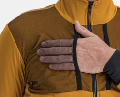 Herren-Fleece-Radjacke mit Netztasche und doppelter Gesäßtasche