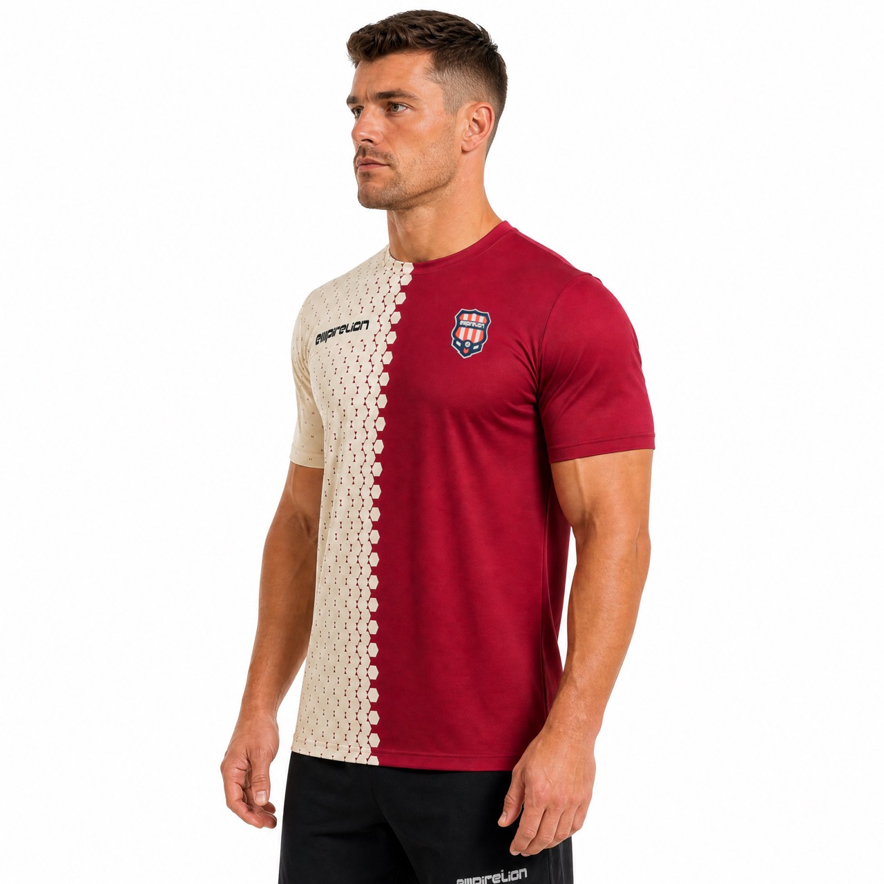 Freizeit-Sport-T-Shirt für Herren mit Allover-Print