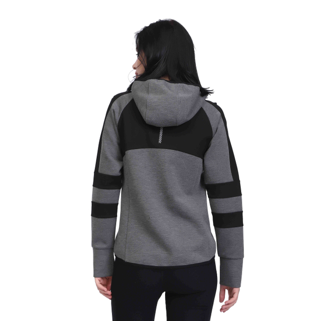 Women Core Fitnessstudio Versiegelte Zipper -Trichter -Hoodie