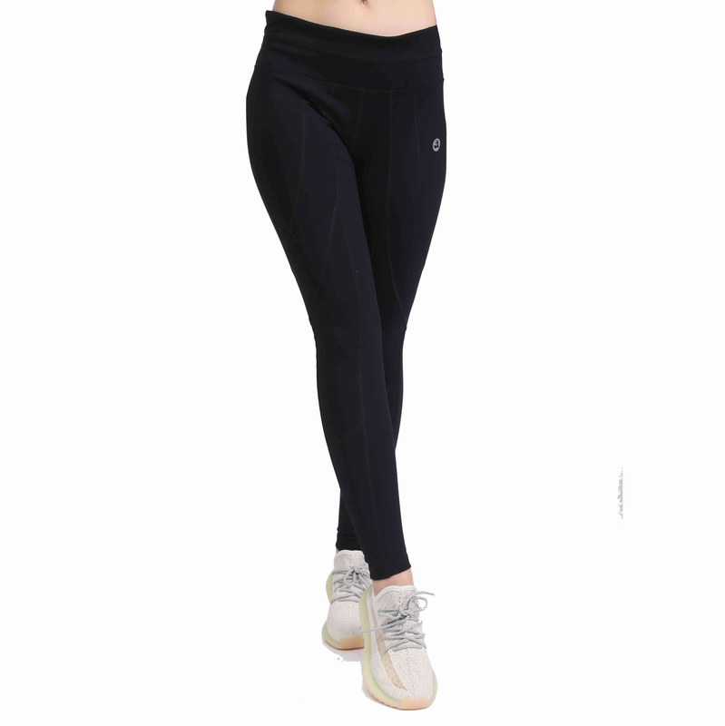 Damen-Lauf-Yoga-Leggings mit Bauchkontrolle und Zwickel im Schritt