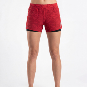 2-in-1-Laufshorts mit Allover-Print für Damen