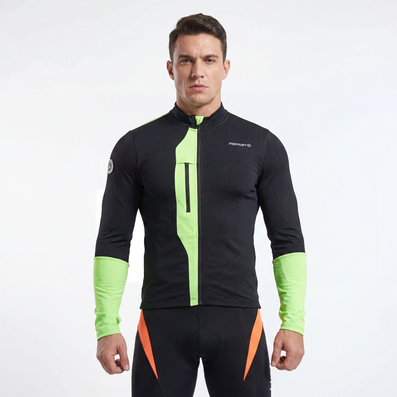 Mittelschwere Fluro-Farbblock-Fahrradjacke