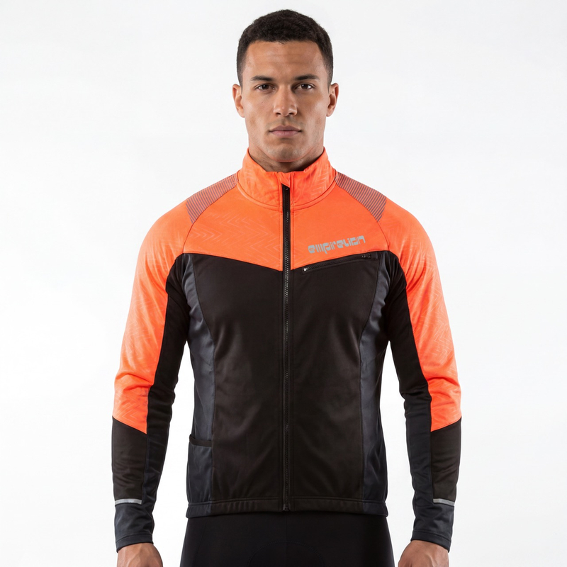 Gebondete, winddichte Softshell-Fahrradjacke