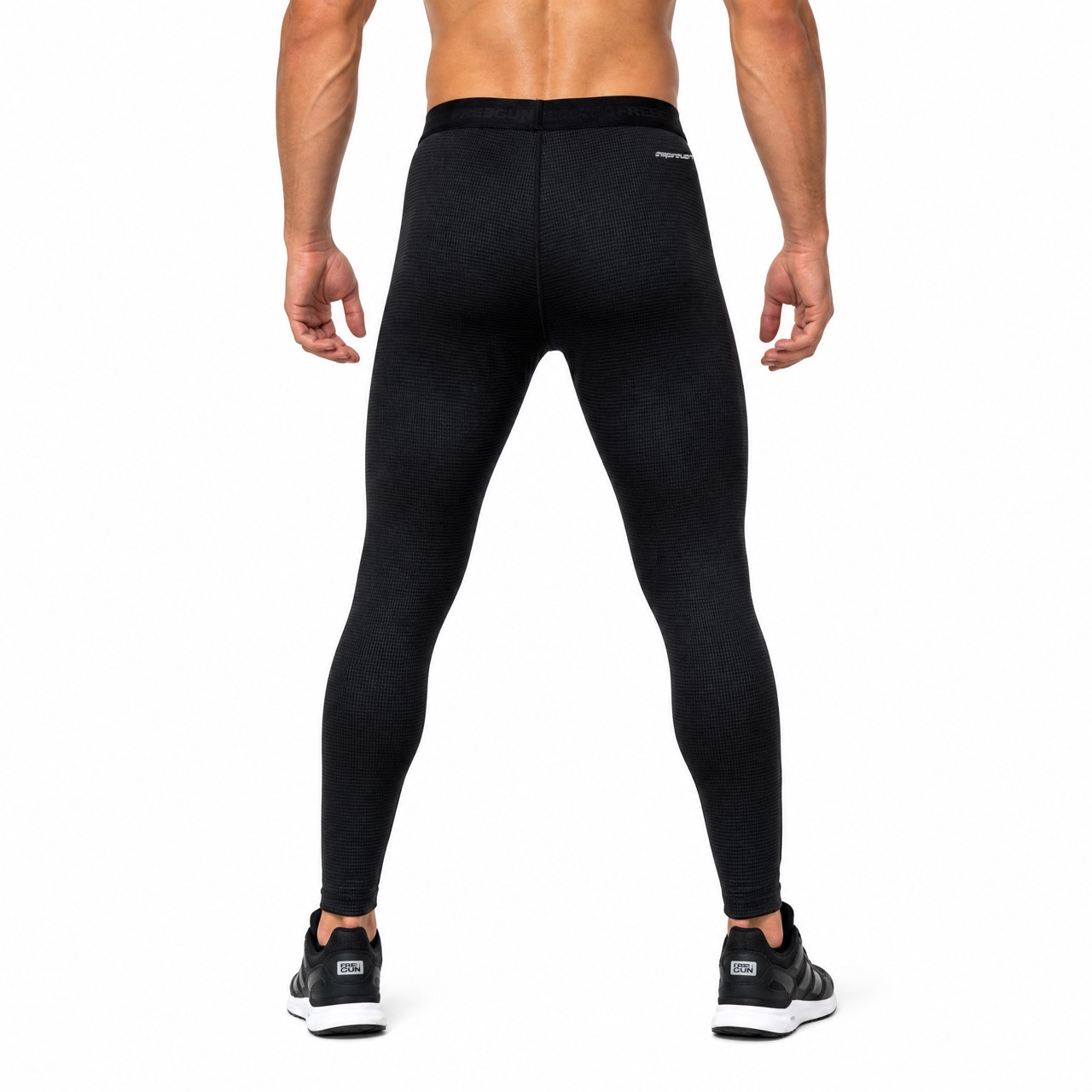 Herren-Unterwäsche aus garngefärbtem Innenfleece mit halbem Reißverschluss und Thermo-Leggings mit halbem Reißverschluss