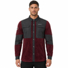 Herren-Fleece-Hemden zum Wandern und Camping, winddicht, Shaggy Fuzzy Melange